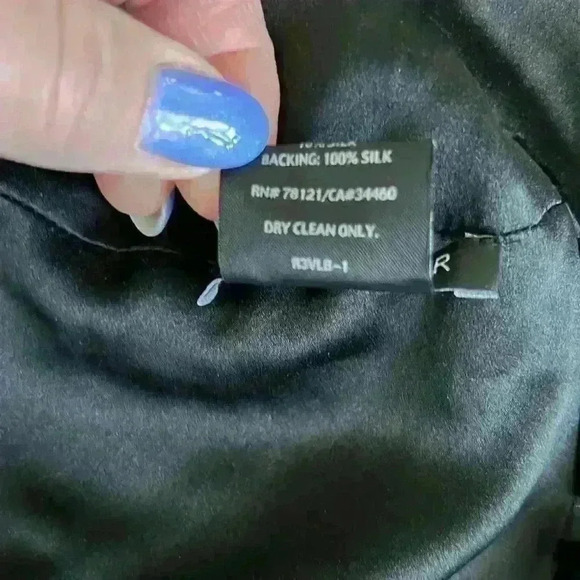 Eileen Fisher black velvet and silk infinity scarf - Picture 5 of 10